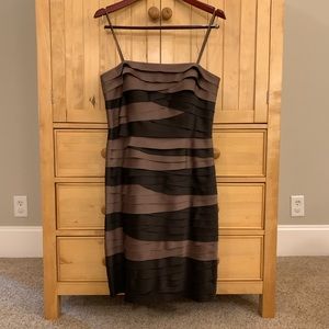 Satiny JS Collections Cocktail Dress w/ Wrap
